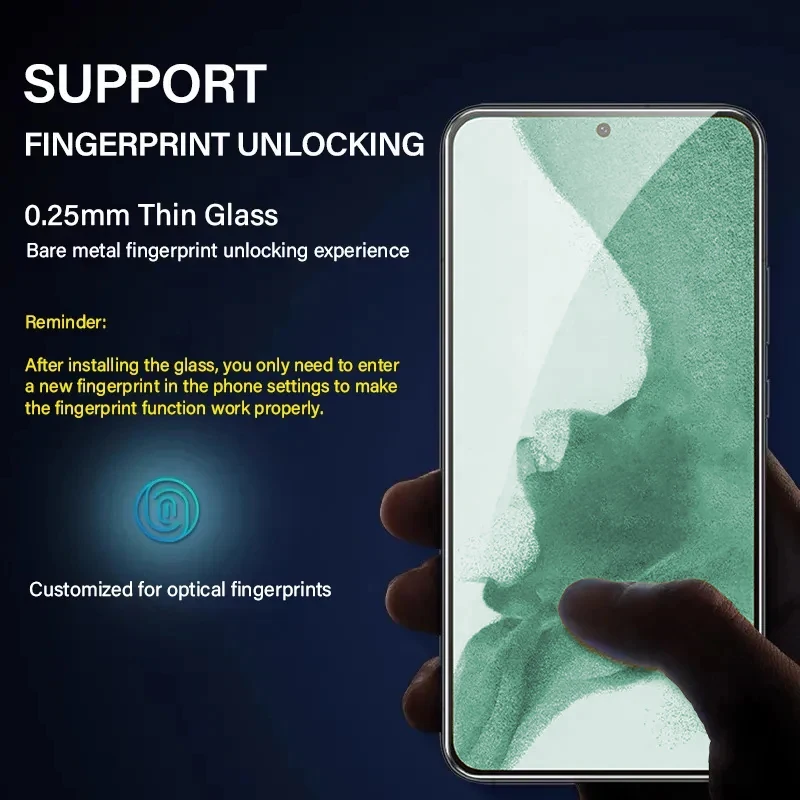 Premium Tempered Glass Screen Protector - 2 Pack for Enhanced Fingerprint Unlocking