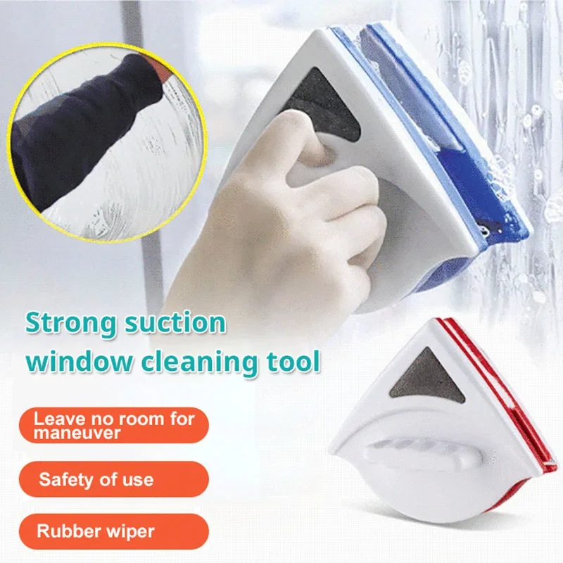 Magnetic Window Cleaner Brush Clean Double-sided Crystals Squeegee Household Cleaning Tool Equipment Tools Accessories Home window cleaning brush,window cleaner