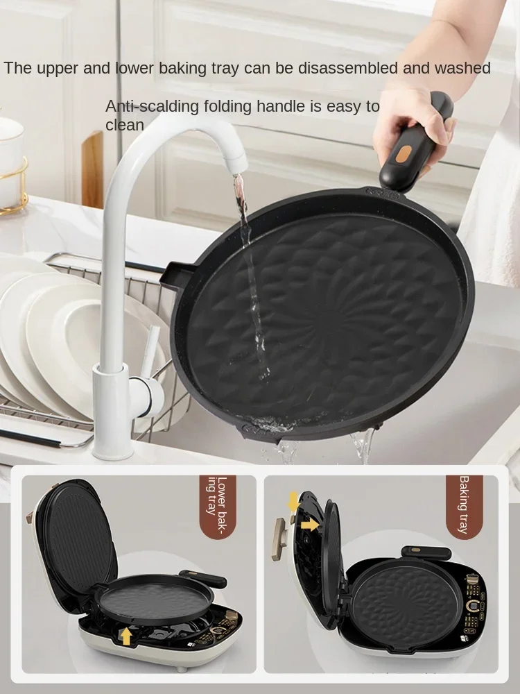 Electric pancake pan, household double-sided heating, new removable and washable multi-functional pancake pan 3