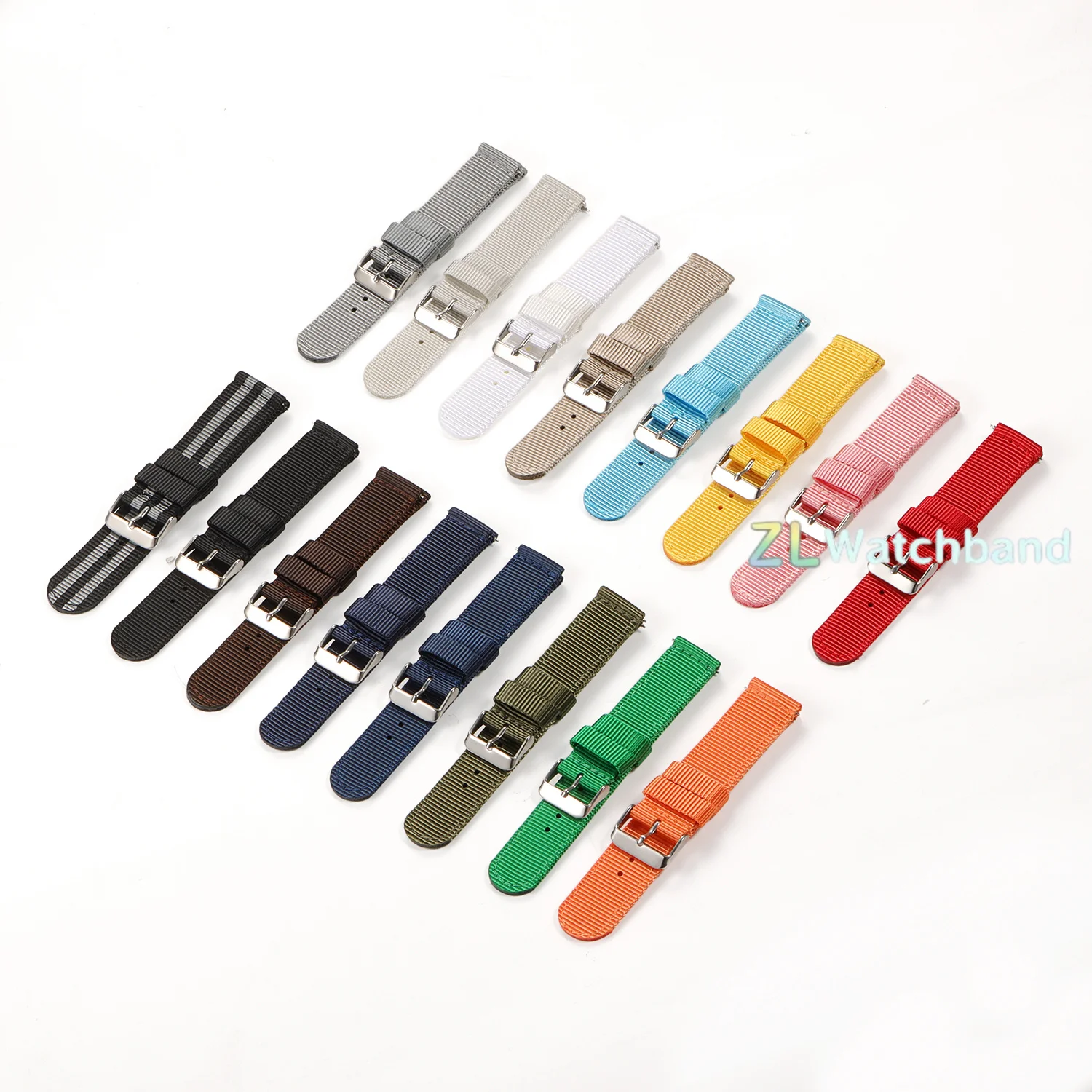 Quick Release Nylon Strap Wristband with Stainless Steel Buckle
