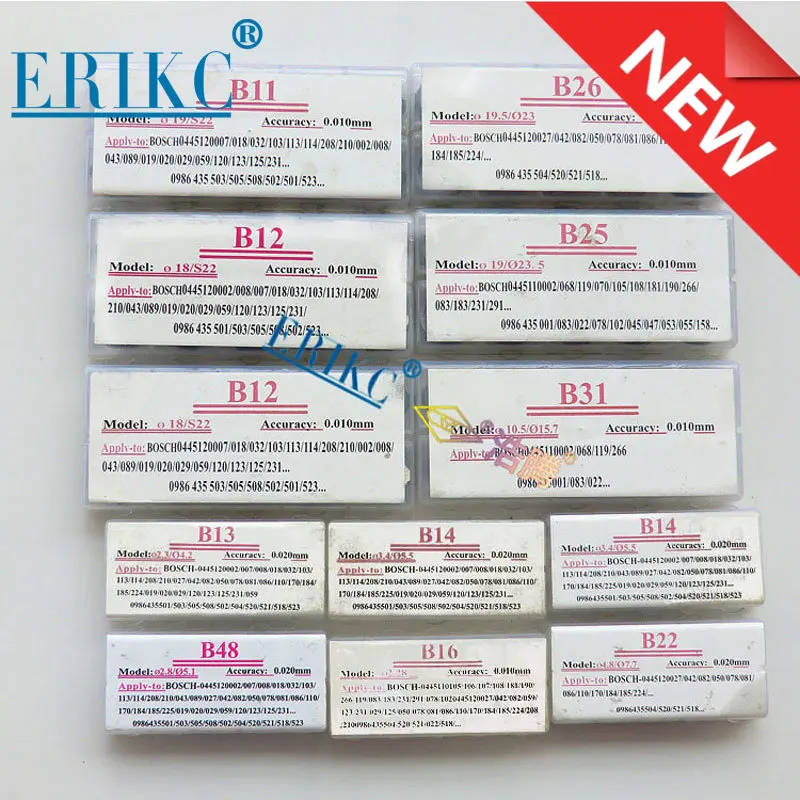 

E1021025 Common Rail Injector Adjust Shim B11 B12 B13 B14 B16 B22 B25 B26 B31 B48 Diesel Fuel Gasket Kit Washer for Bosch 600pcs