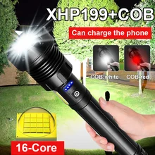 

New XHP199 High Power Led Flashlights Rechargeable LED Torch Light XHP160 Tactical Powerful Flashlight 18650 Lantern For Hunting