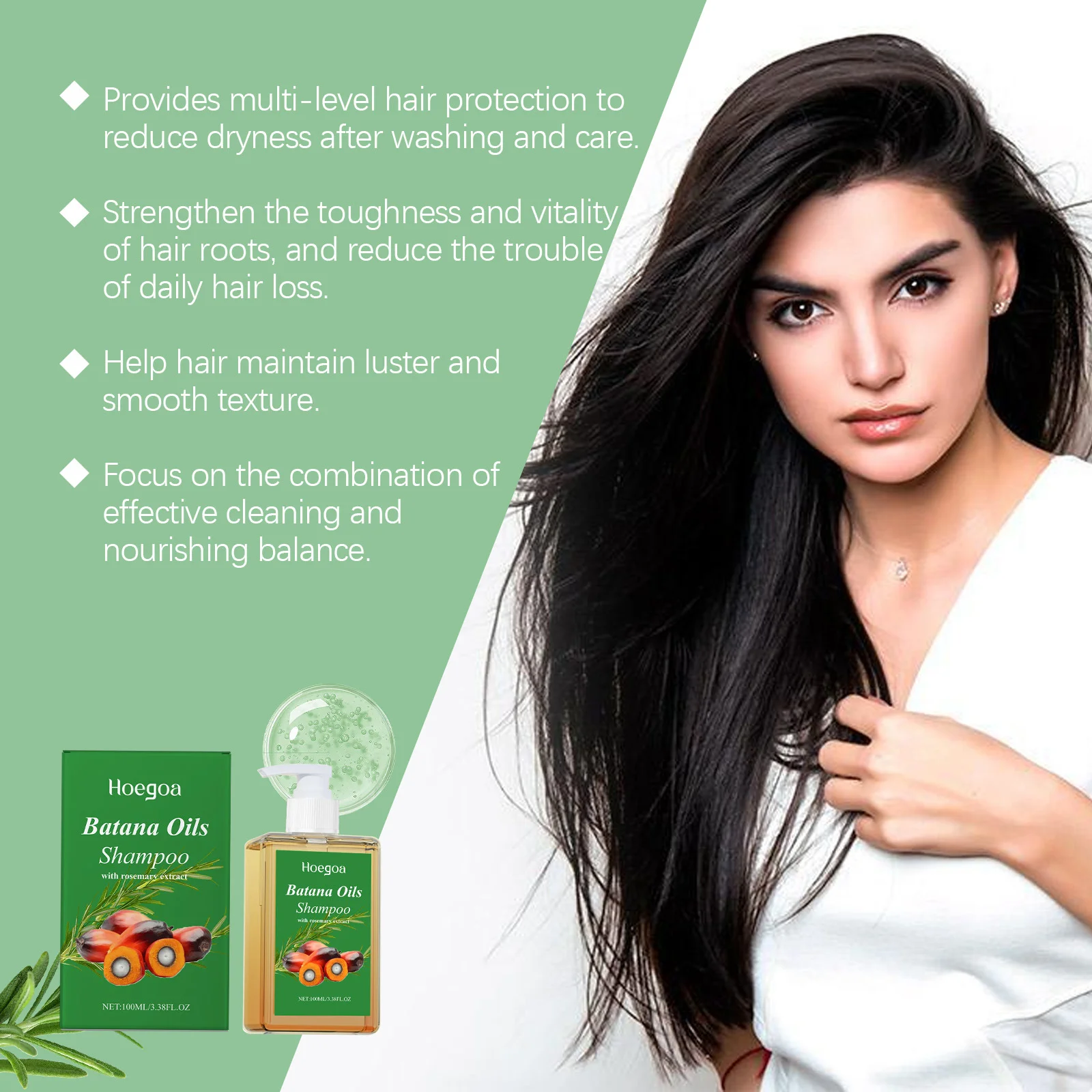 Hair Shampoo Batana Oil for Hair Growth Remove Dandruff
