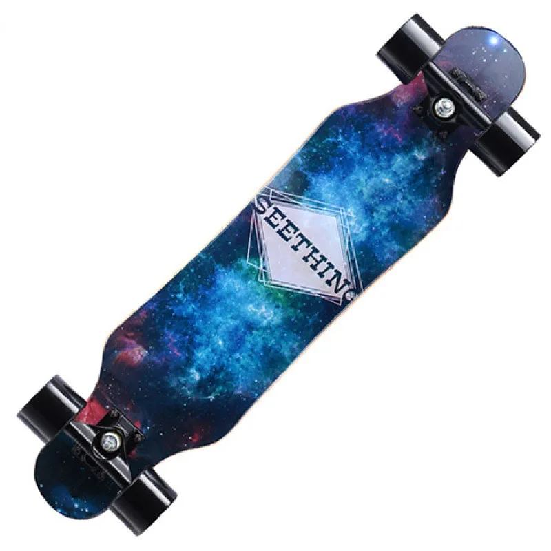 

Longboard Skateboarding Adult Street Brushing Beginners Professional Transportation Four-wheeled Road Board Youth Skateboarding