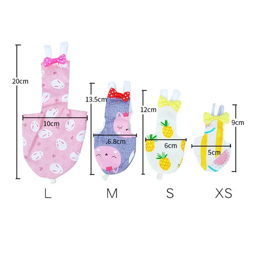 Bird Accessories Beautiful Bowknot Parrot Costume Elastic Shoulder Strap Parrot Costume Soft Diapers Fastener Tape Bird