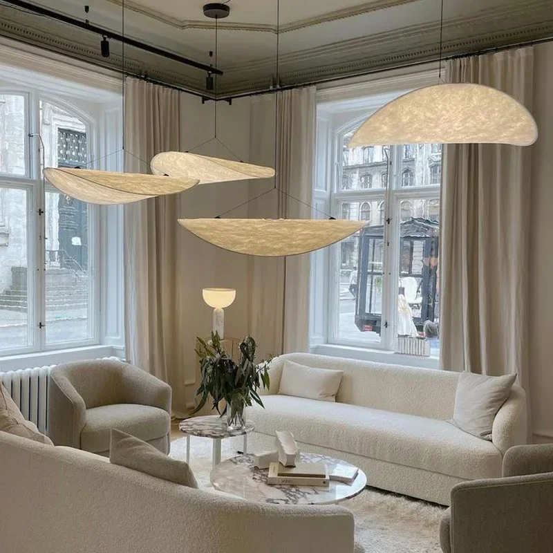 Modern Silk Pendant Lamp Home Decor Chandeliers for Living Room Bedroom Restaurant Nordic Drop Light Indoor Lighting Fixtures 3