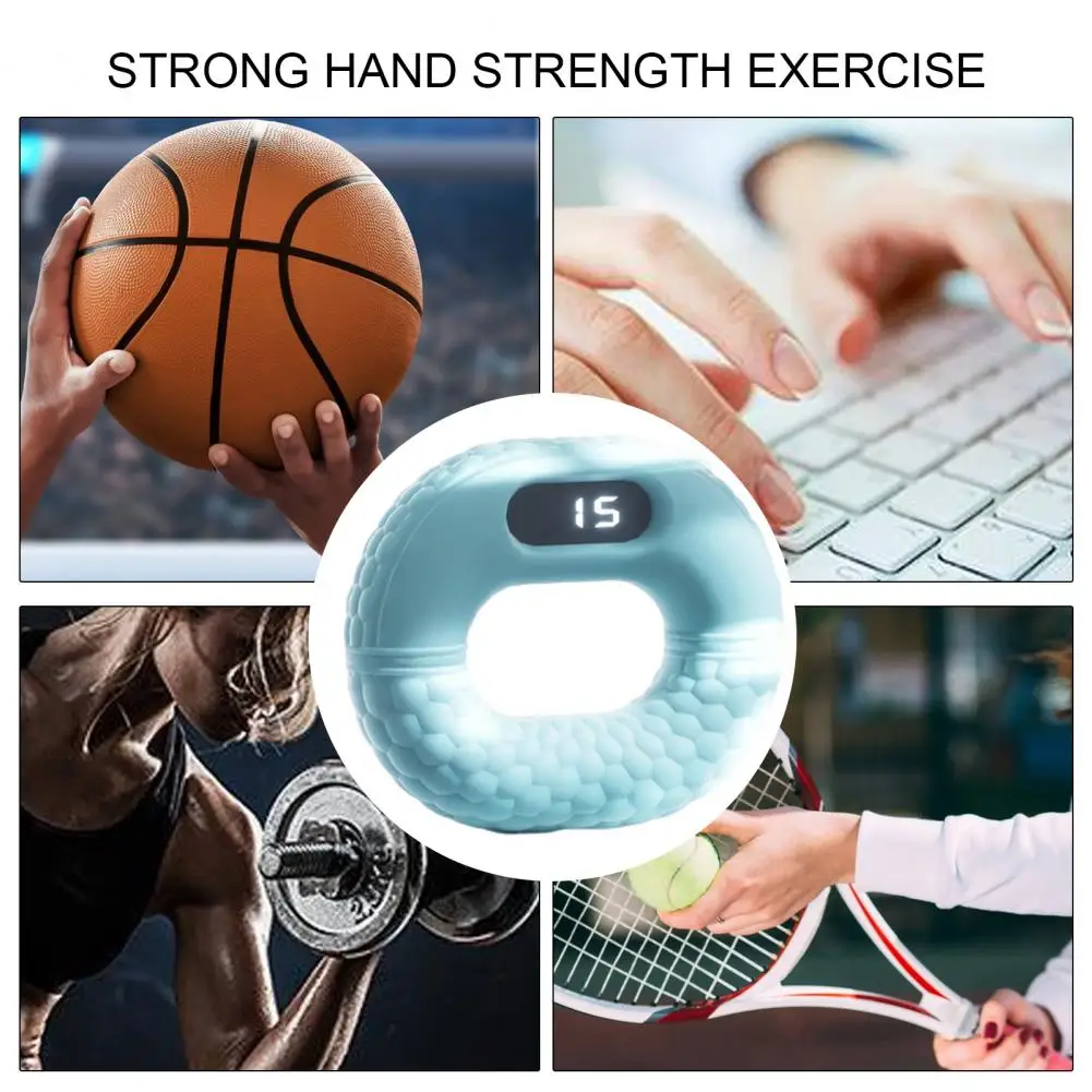 

Ergonomic Hand Grip Trainer Led Hand Grip Strength Trainer for Rehab Therapy Arthritis Relief Musicians Five Finger Strength