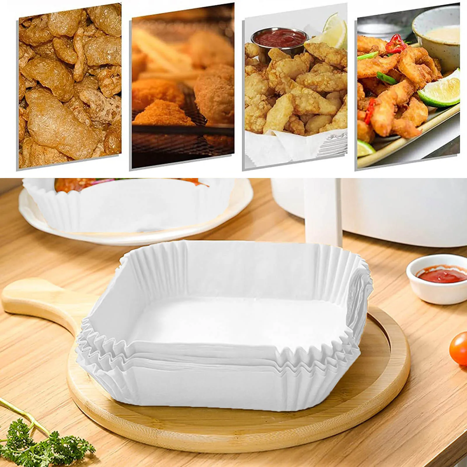 

Pattern Liner Paper 2024 Disposable Oil Air Pan Paper Food Non-Stick Fryer Level Oil Blotting Paper Crafting Game