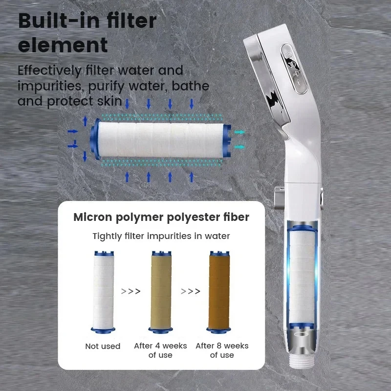 XIAOMI MIJIA 3-Modes High Pressure Shower Head Water Saving Shower Heads Adjustable Water Massage Sprayer  Bathroom Accessories 6