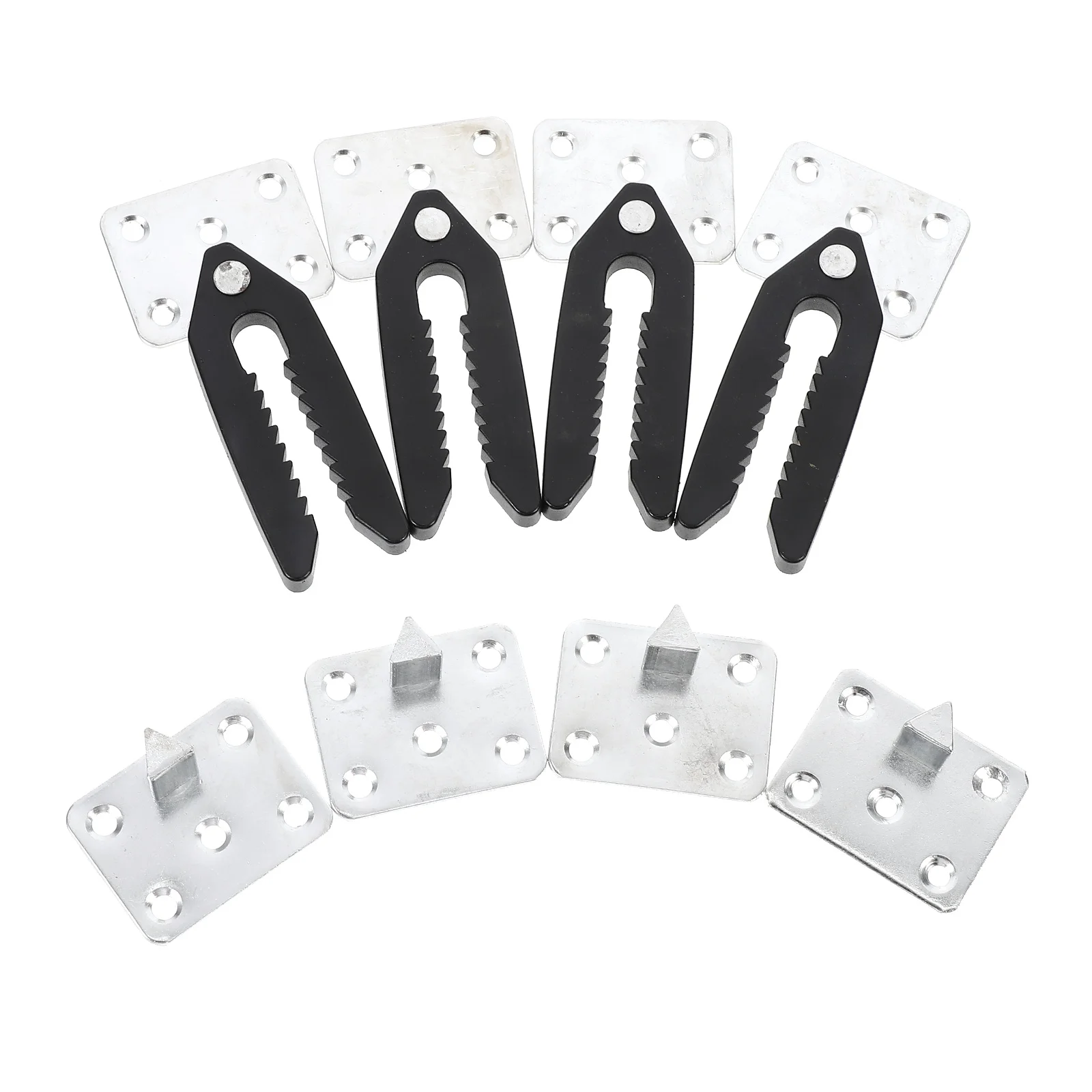 Sofa Snap Sectional Couch Connector: 4Pcs Sectional Couch Connector with Screws Furniture Snap Steel Sofa Accessory