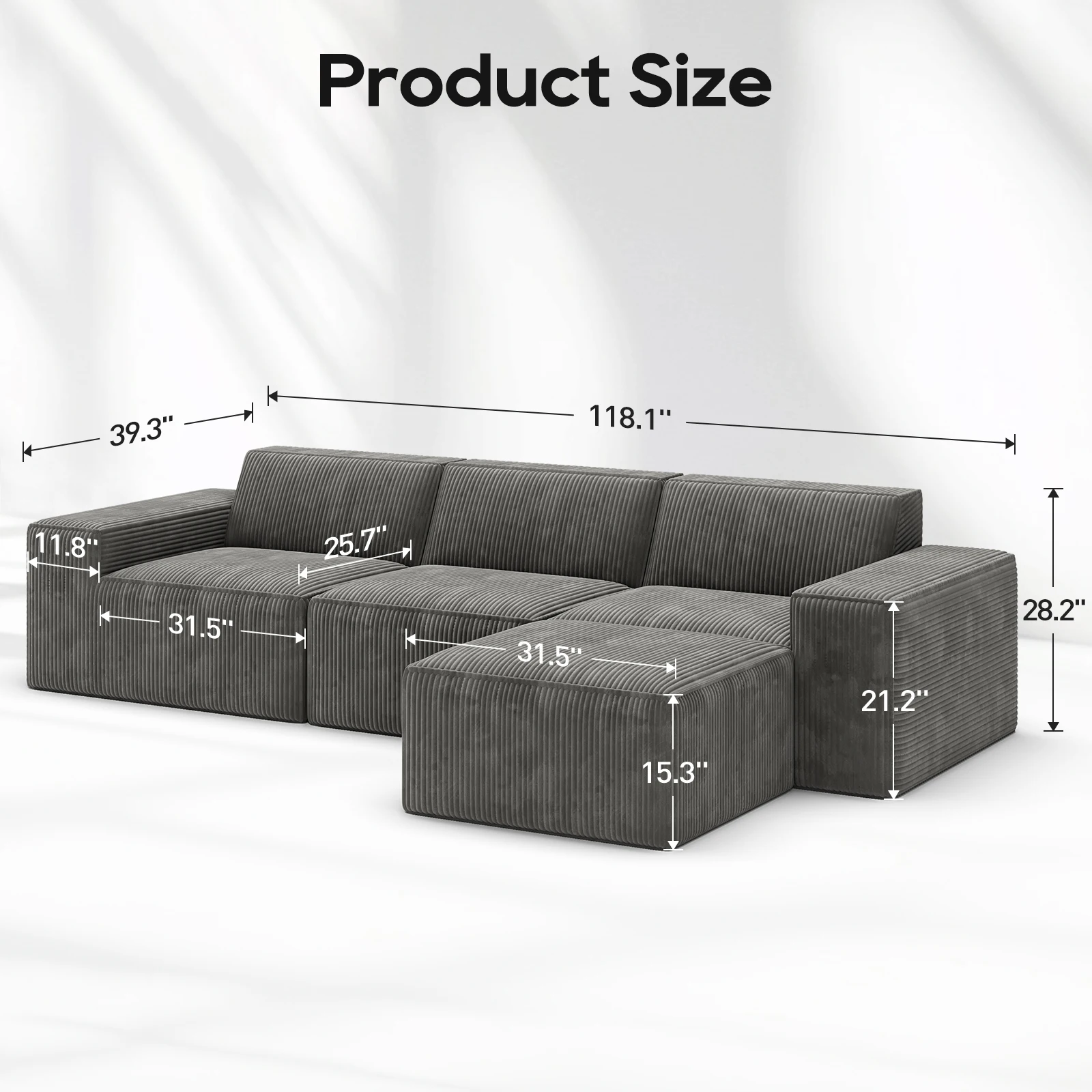 3 seat and 1 ottoman