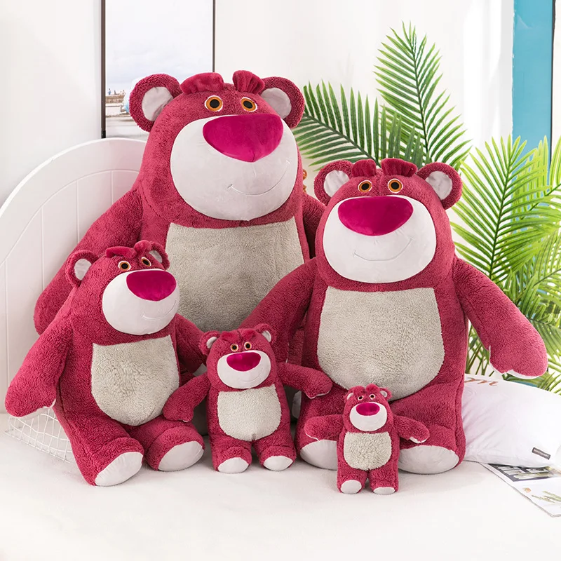 

Disney Lotso Kawaii клубничный медведь мягкие игрушки мультфильм и милый медведь плюшевые куклы подарок на день рождения для детей девушки