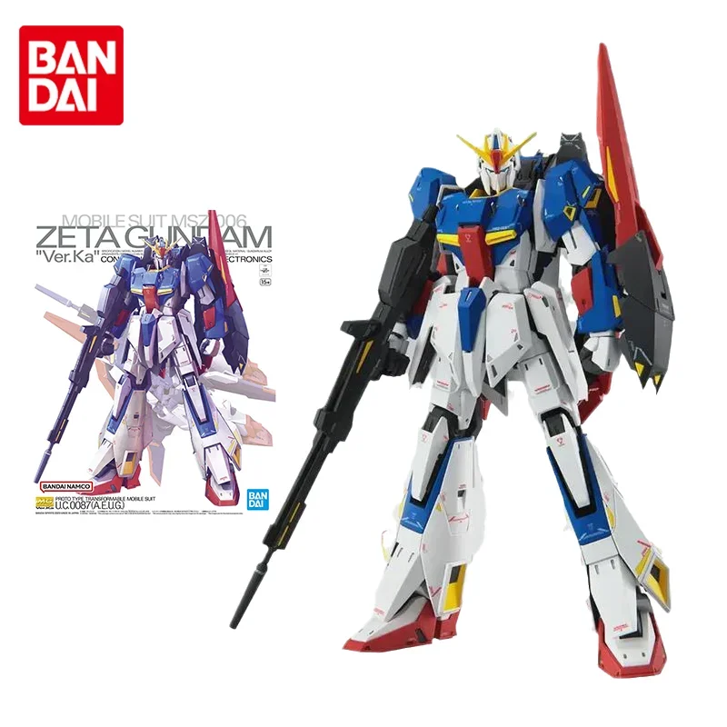 

Bandai оригинальный набор Gunpla аниме персонаж MG 1/100 ZETA GUNDAM VER.KA экшн-фигурка игрушка Коллекция орнамент подарок