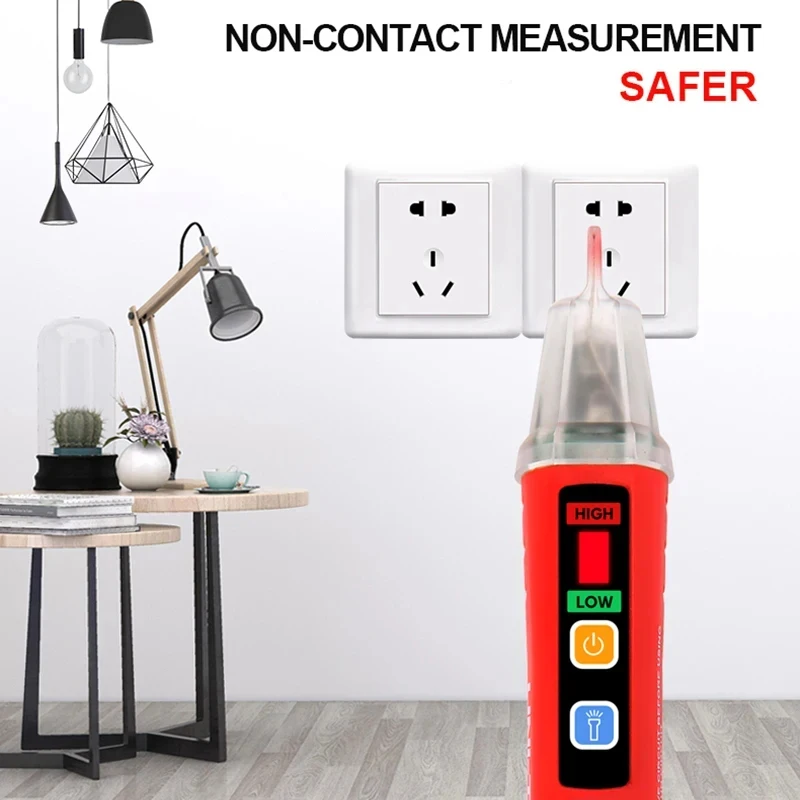 UNI-T UT12E UT12M 소켓 벽면 AC 전압 감지기 표시기 24V-1000V 비접촉식 전압 전류 전기 센서 테스트 펜