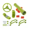 Pirate Ship Parts Safety Handle Bars Heavy Duty Playground Steering Wheel Set for Backyard Playhouse Tree House Outdoor Children 3