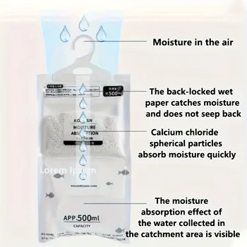 Hangable Closet Mold And Mildew Dehumidifying Bags Environmental Protection Moisture Absorbing Air Purifying Bags Home Desiccant 2