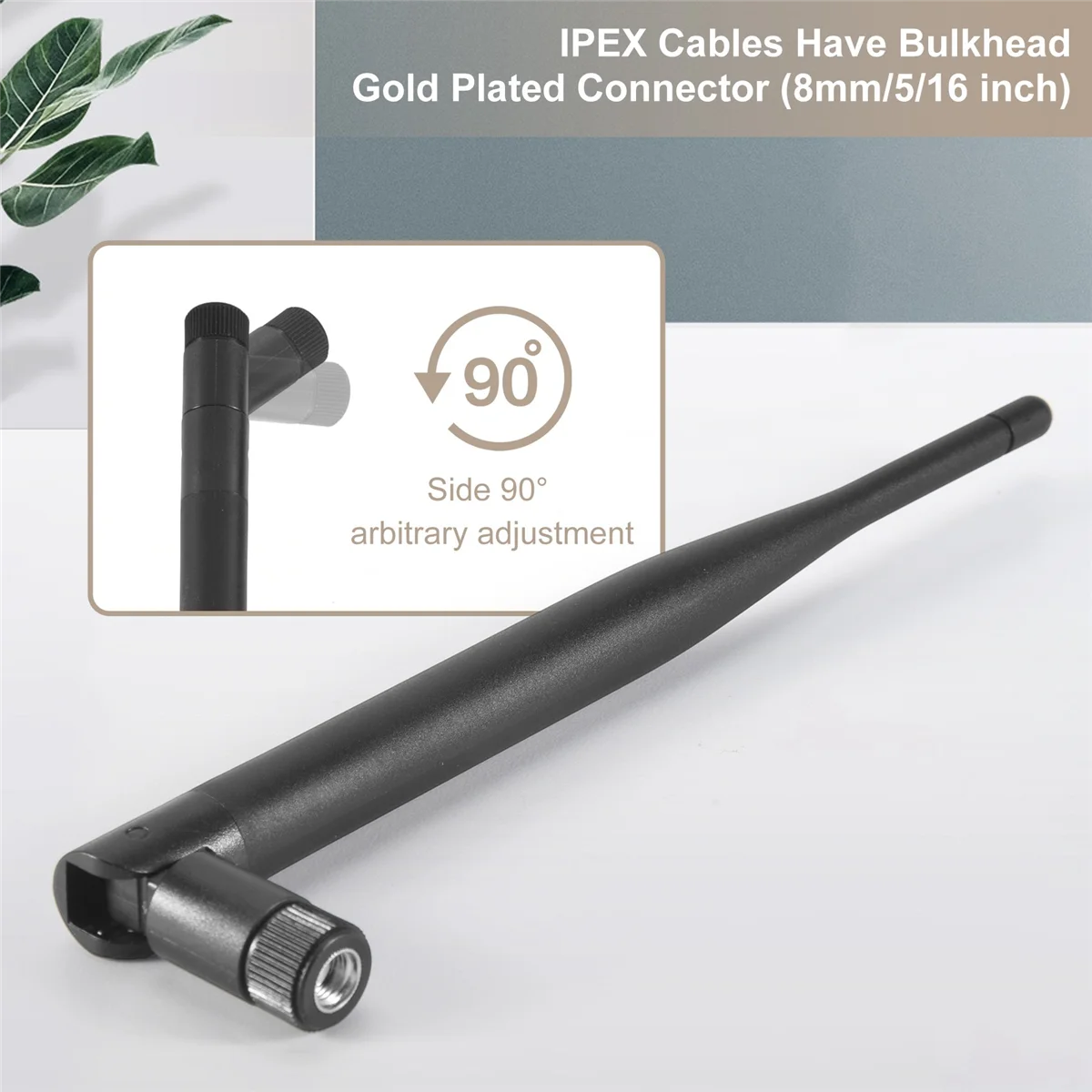 Signal Booster Antenna 2 x 6dBi 2.4GHz 5GHz Dual Band WiFi RP-SMA Antenna + 2 x 35cm U.fl / IPEX Cable