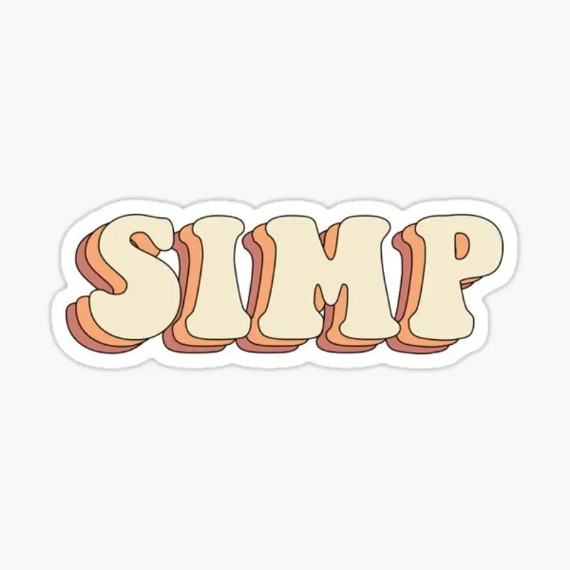 

Simp Sticker for Laptop Decor Bedroom Car Cute Cartoon Art Fashionable Public Suitcase