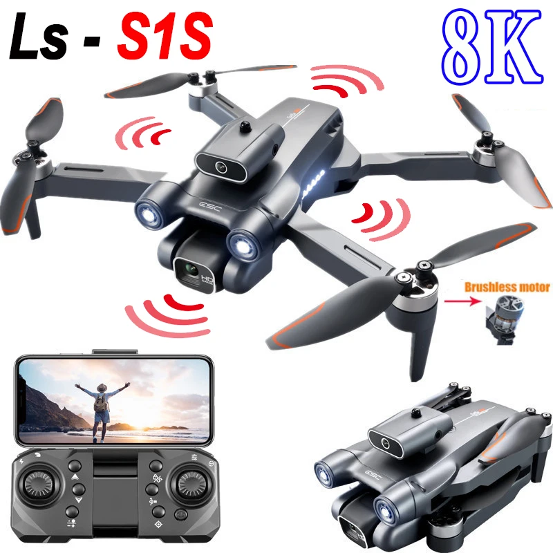 

S1S Drone GPS With 8K HD Dual Camera Professional Wifi FPV Obstacle Avoidance Optical Flow Folding S1S Quadcopter Toy Boy Gift