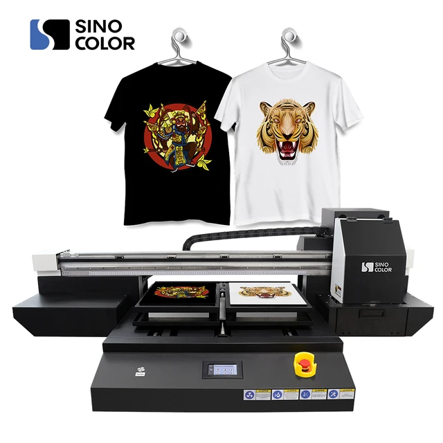 Fast Speed A2 SinoColor Double i3200 4720 heads Double Pallet Custom Industrial T Shirt DTG Printer For Fabric With White Ink