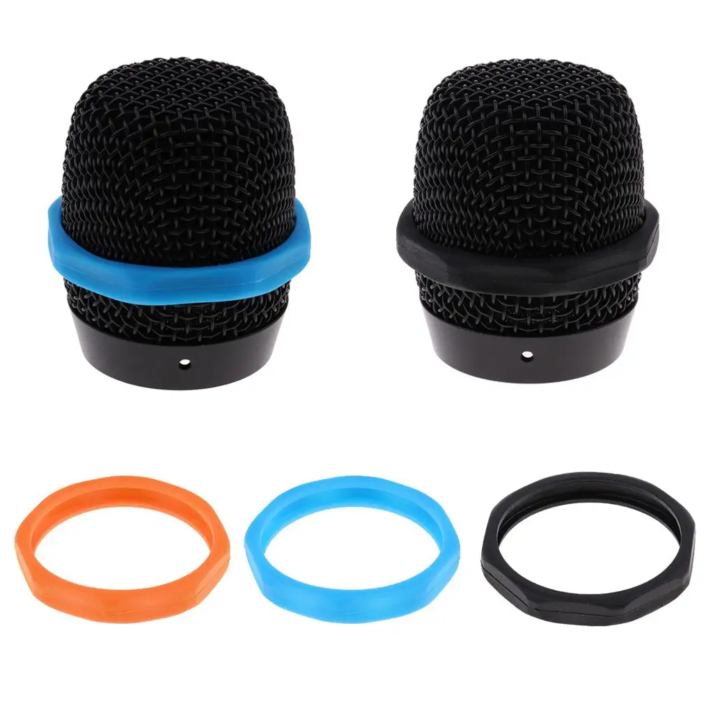 5pcs Microphone Slip Anti-Rolling Protection Ring Mic Silicone Ring Black