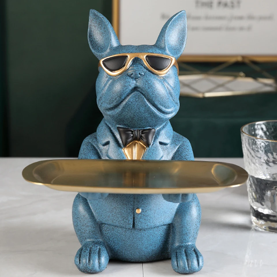 Bulldog Key Holder and Decorative Storage Tray