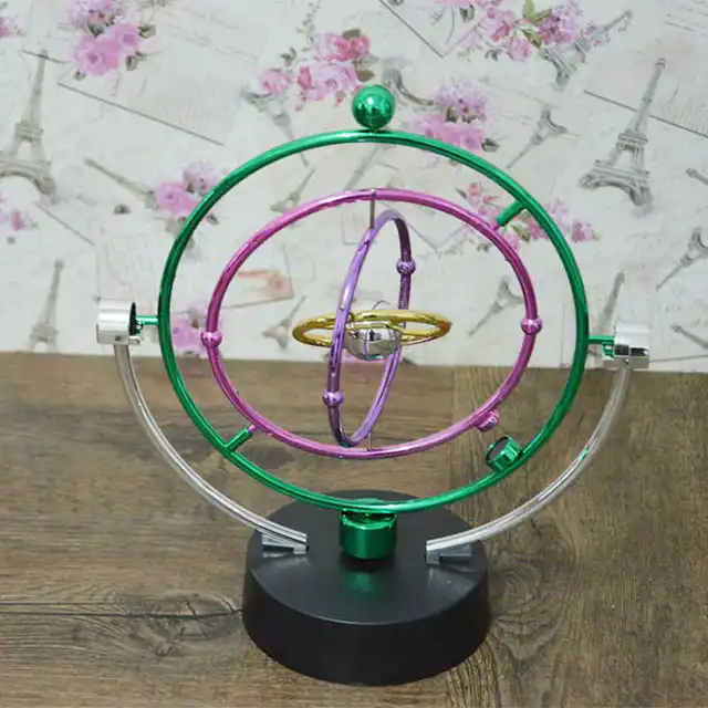 Newest Celestial Magnetic Perpetual Motion Newton Pendulum With Black Base Miniature Model Home Decoration Accessories Modern 1