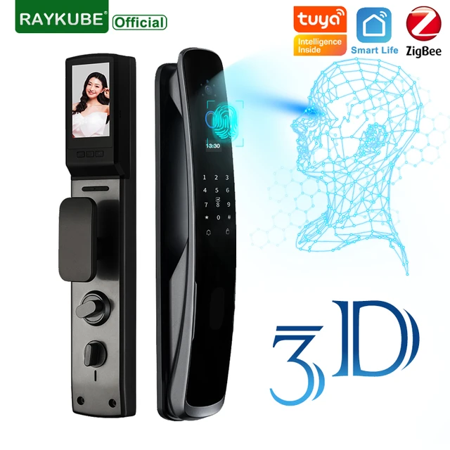 Tuya Smart Wifi Lock avec reconnaissance faciale 3D et empreinte