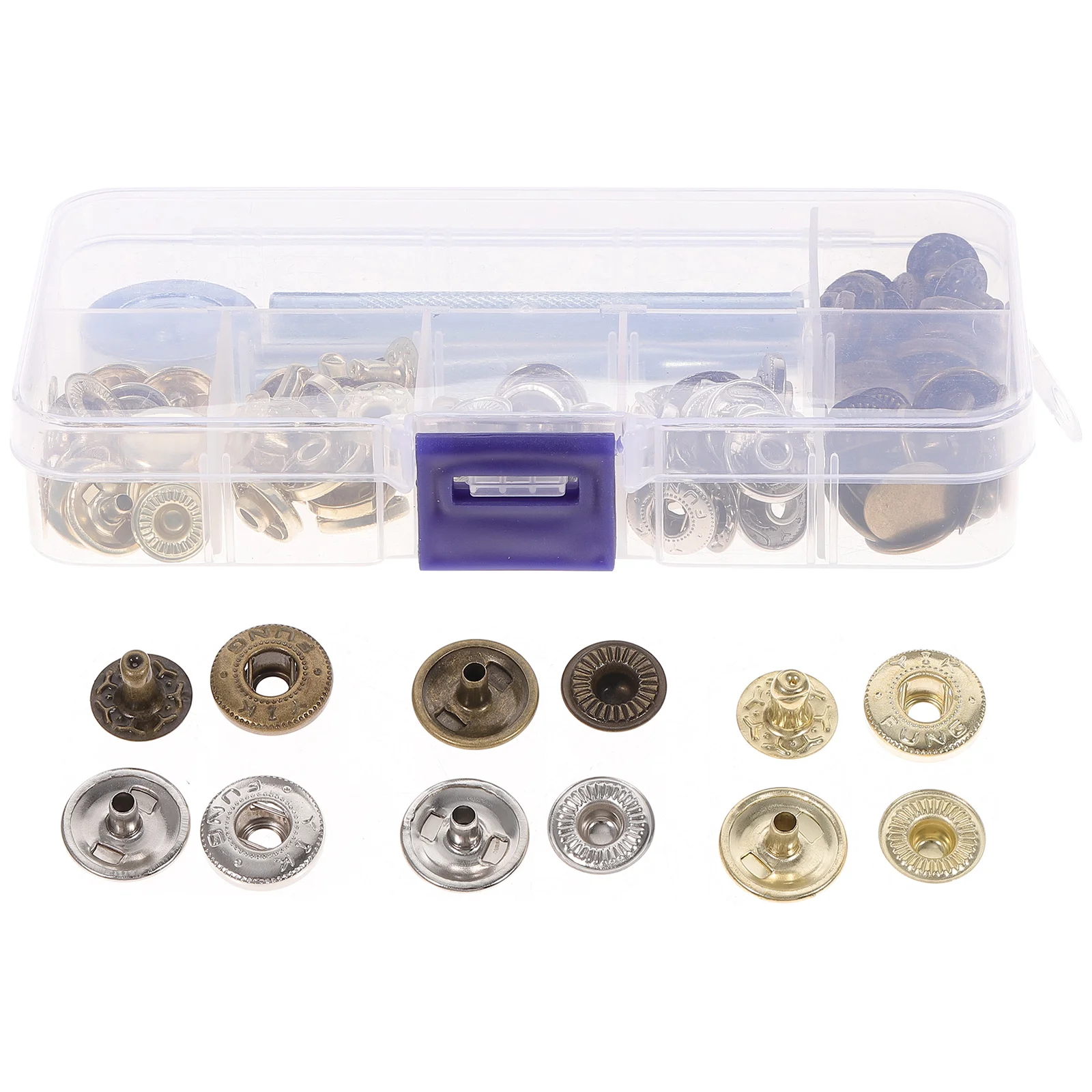 

30 Sets Snap Button Suit Sewing Supplies down Jacket Press Kit Iron Snaps for Clothing