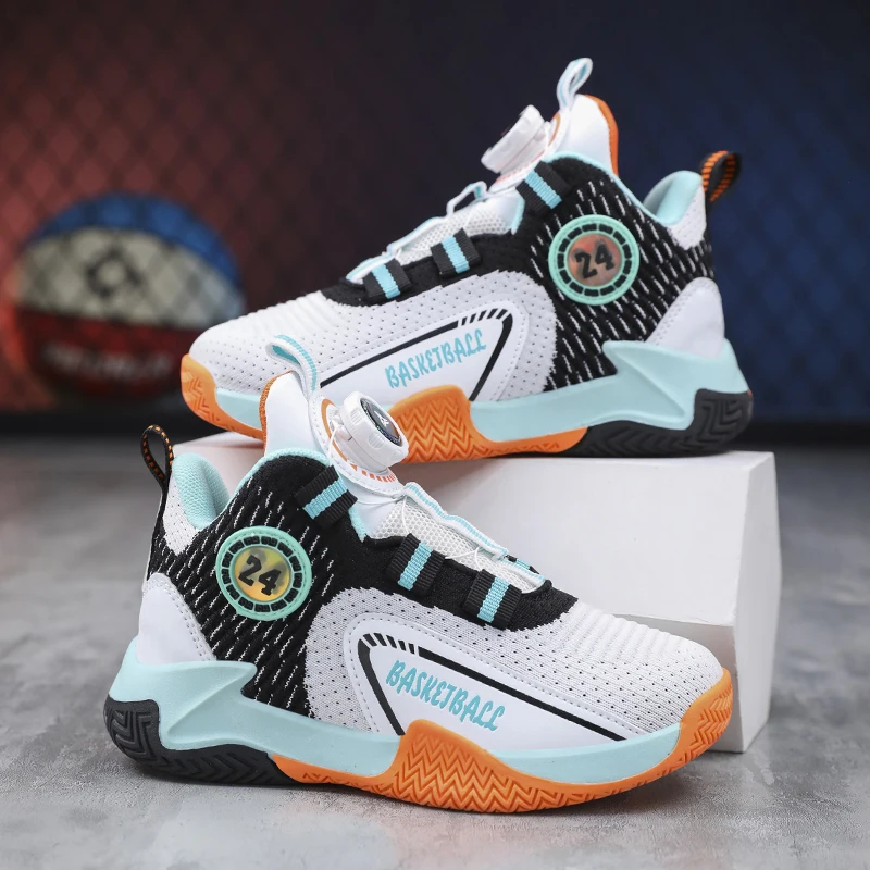 Children's basketball shoes Boys' sports shoes Breathable non-slip girls' high-quality sports basketball shoes Size 31-40