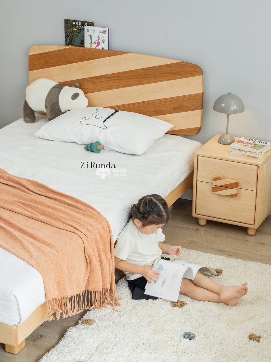 1All solid wood cottage children's bedside table bedroom bedside storage small cabinet