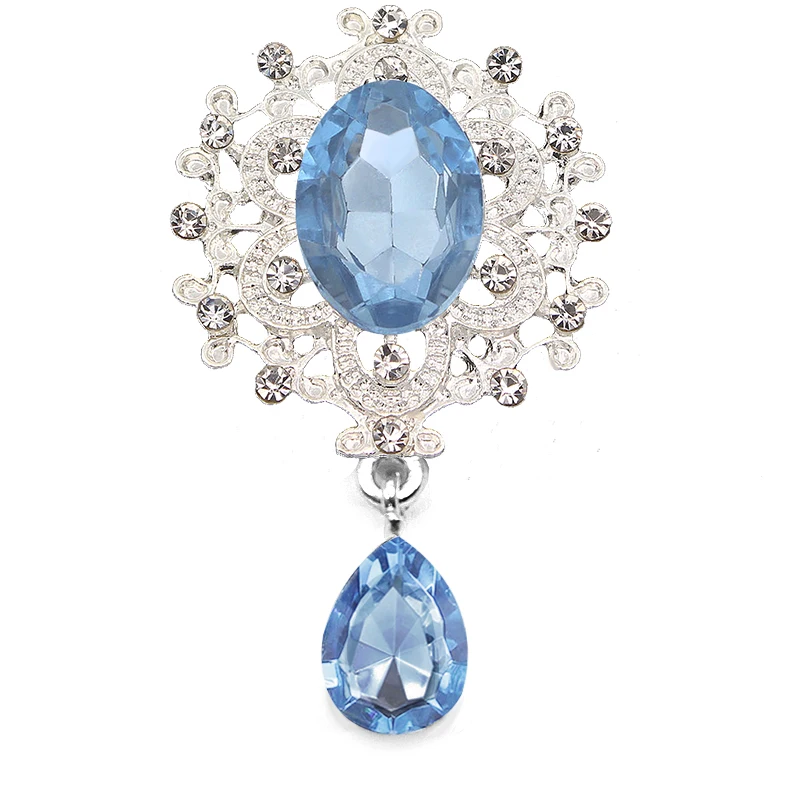 Elegant Crystal Brooch Set - Fashionable Wedding & Holiday Decorations