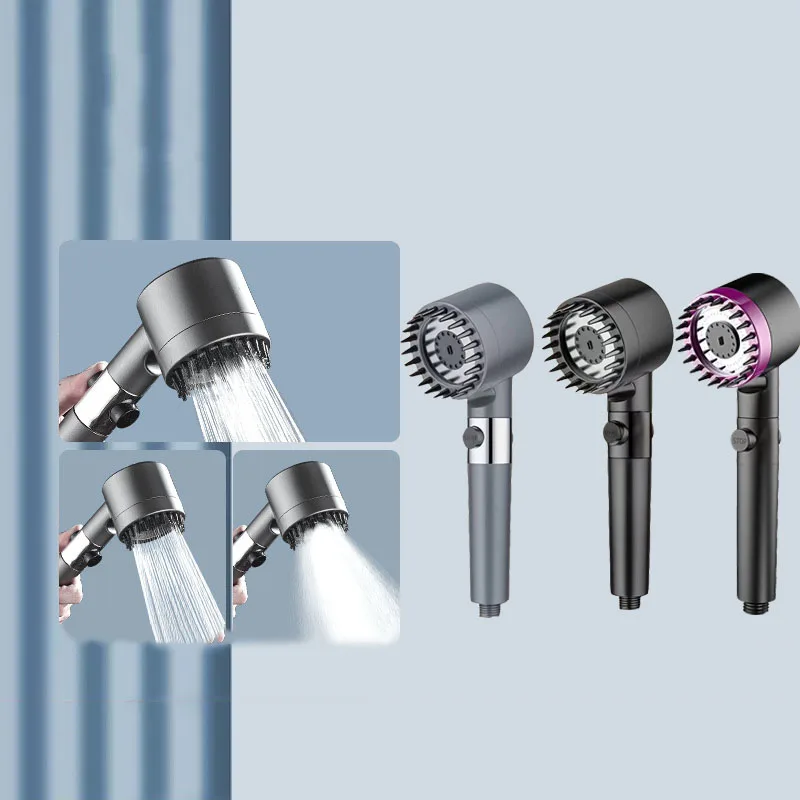 3 modes portable shower knobs replete for shower accessories bathroom items showerhead showers filter faucet replacement parts 4