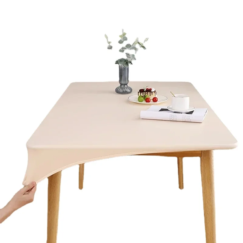 

Waterproof Oilproof Tablecloth All-inclusive Solid Color Table Cloth Rectangle Catering Oilproof Protector Table Cover 식탁보