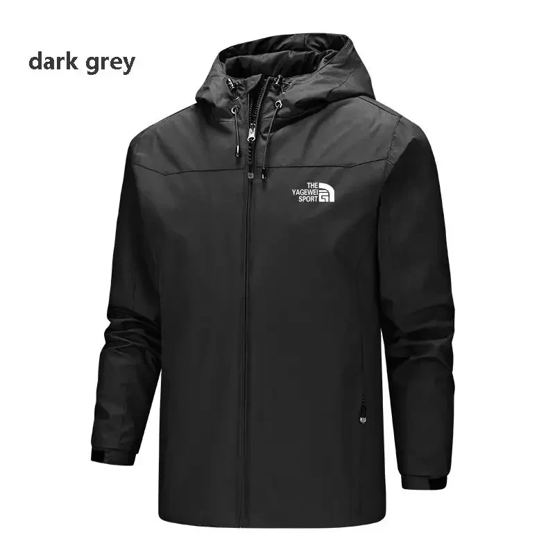 

Autumn and winter lightweight men's jacket 2024 waterproof windproof zipper outdoor fashion men's sports jacket clothing with ho