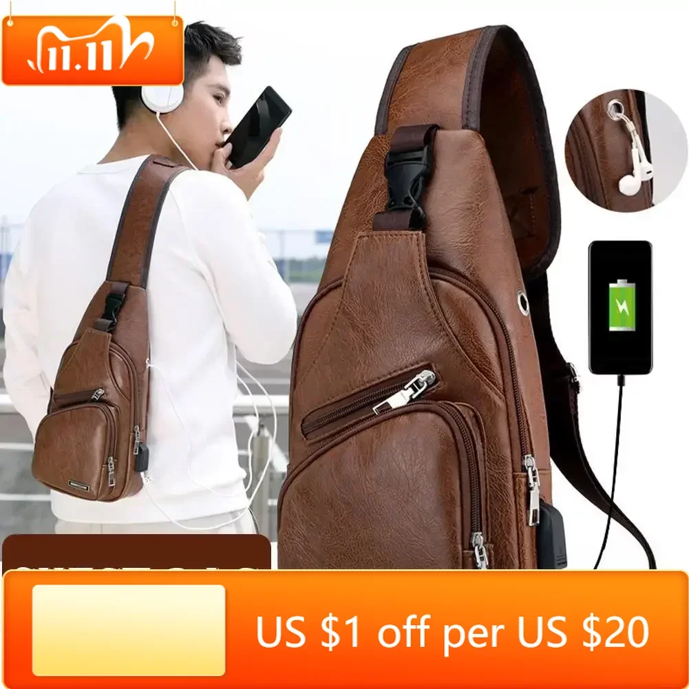 

Casual Men's Chest Bag Business Shoulder Bag Messenger Bag Nylon Canvas Fashion Waist Bag Outdoor Sports Brand Shoulder Bag