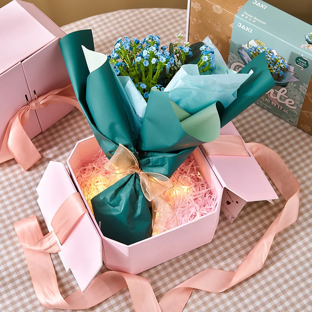 

Modern Building Blocks Simulation Flower Home Living Room Decor Garden Desk Wedding Decoration Creative Valentine's Day Gifts