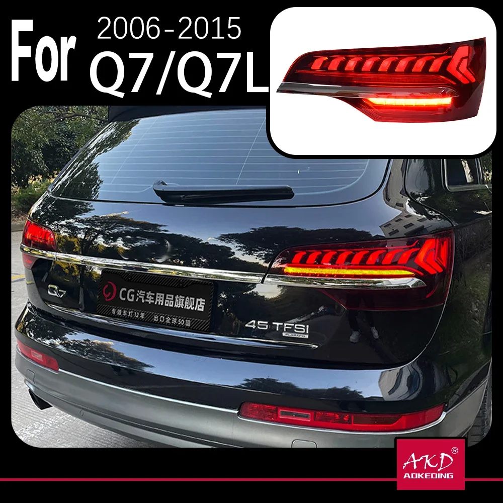 Car Accessories Tail Lamp For Audi Q7 2006- Q7 LED Taillights Rear Fog Lamp Dynamic Turn Signal Reversing And Brake