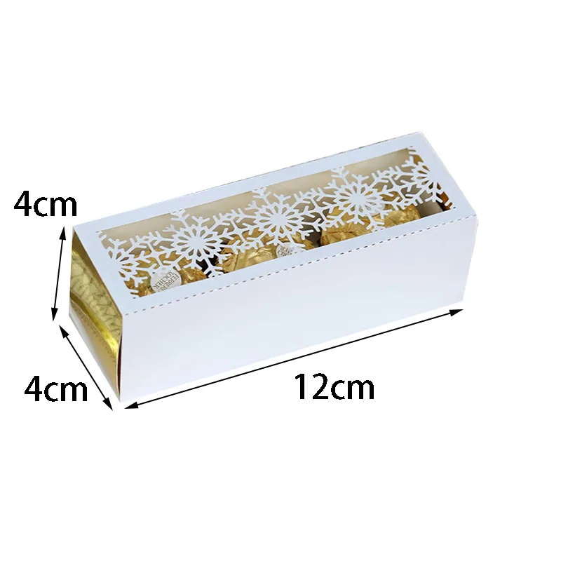 50Pcs Laser Cut Christmas Snowflake Packaging Gift Boxes, Drawer Style Candy Chocolate ... - SKU CPGB2143 - UGI Packaging