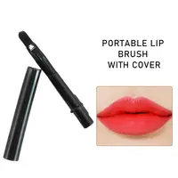Pinceau à lèvres portable avec couvercle, mini pinceau à rouge à lèvres avec couvercle, pinceau à lèvres souple pour le maquillage, pour dessiner la forme des lèvres, petit pinceau à lèvres pour débutants 5