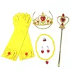 Elsa Anna Girl Princess Accessories Kids Mermaid Belle Sofia Rapunzel Magic Wand Crown Tiara Gloves Wig Party Supplies petticoat 5