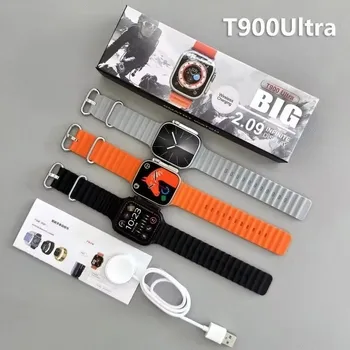 Montre connectée T900 Ultra pour hommes, série 49mm, écran AMOLED 9, boussole NFC, étanche, pour Apple Watch IWO Ultra 9, vente en gros