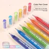 162/4 Colors Glitter Effects Gel Pen1.0mm/0.5mm Large Capacity Student Writing Pen Painting Drawing School Supplies Stationery 4