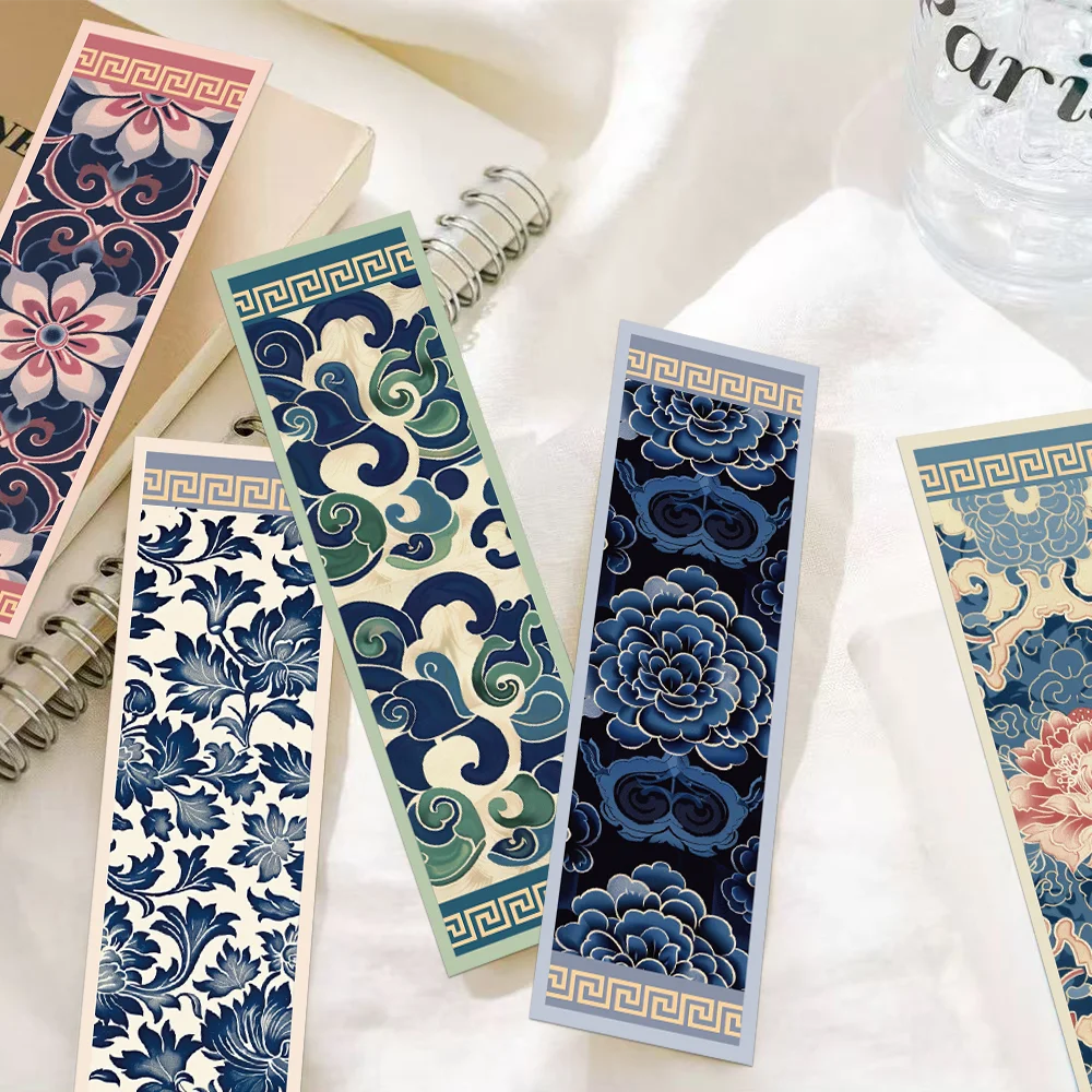 Classical pattern bookmarks 30pcs antique style floral decoration reading books labeling paper card student gift message card