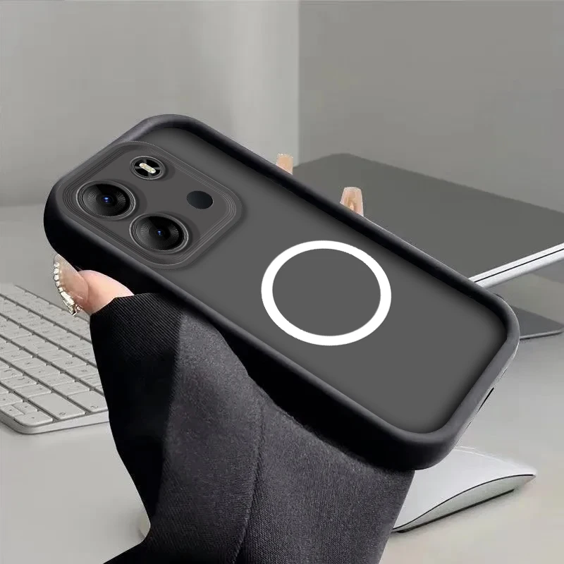 Silicone Matte Back Cover with Magnetic Sticker