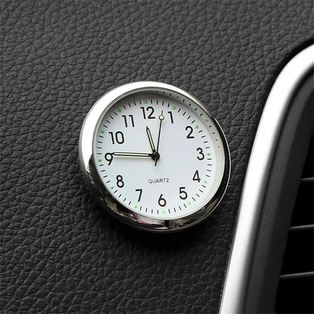 Car Clock Luminous Mini Automobiles Internal Stick-On Digital Watch Mechanics Quartz Clocks Auto Ornament Car Accessories Gifts