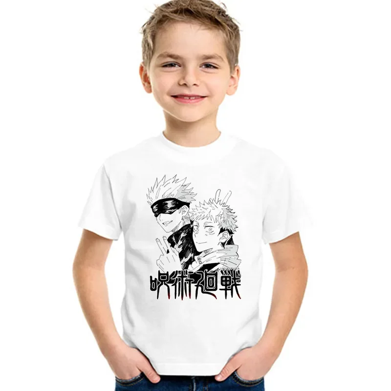 Kids T Shirt Anime Jujutsu Kaisen Cartoon Print Funny Boys T shirt Summer Short Sleeve Baby Girls Clothes Children Tops,HKP5469 t shirt cotton t shirt kids t shirt girls t shirt girls tee shirt stitch t shirt t shirt set