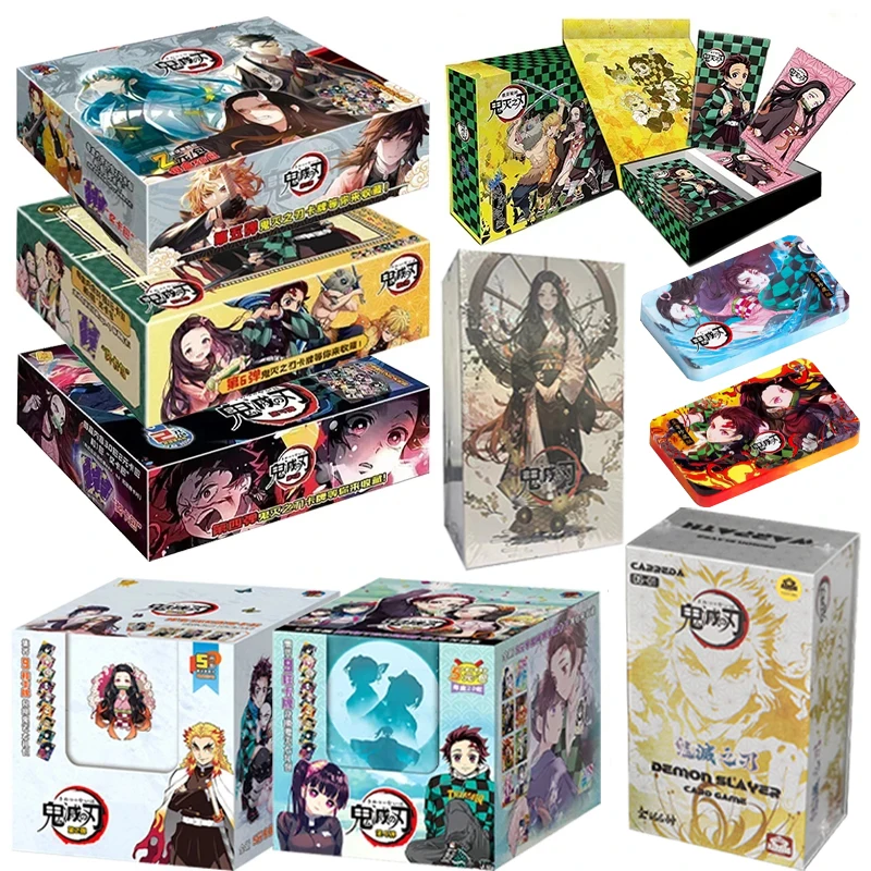 Demon Slayer Cards Infinite Train Ssp Card Diamond Rare Card Tanjirou Kamado Nezuko Character Collection Card Giocattolo Per Bambini Regalo Di Natale