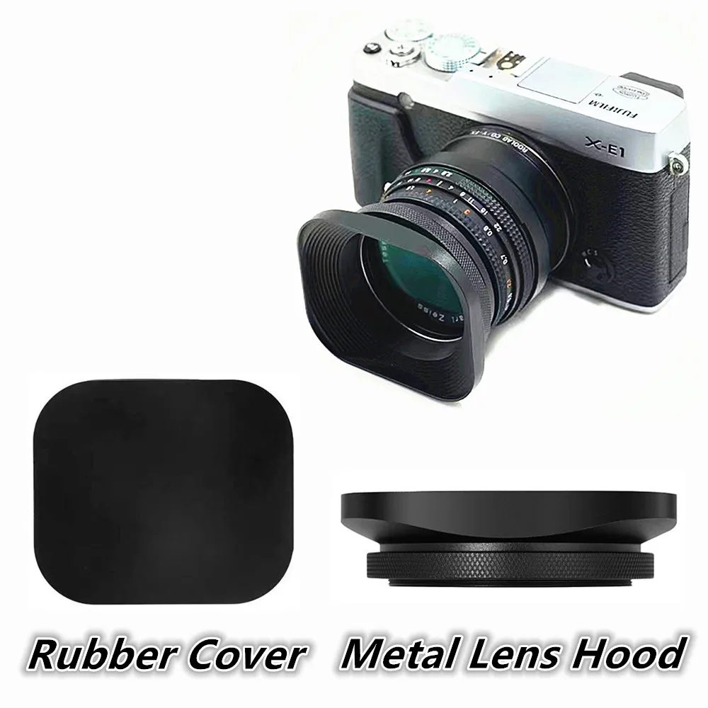 Square Shape Lens Hood 28mm 30mm 34mm 39mm 37mm 40.5mm 42mm 43mm 46mm 48mm 49mm 52mm for Canon Nikon Fujifilm Leica Panasonic camera lens hood