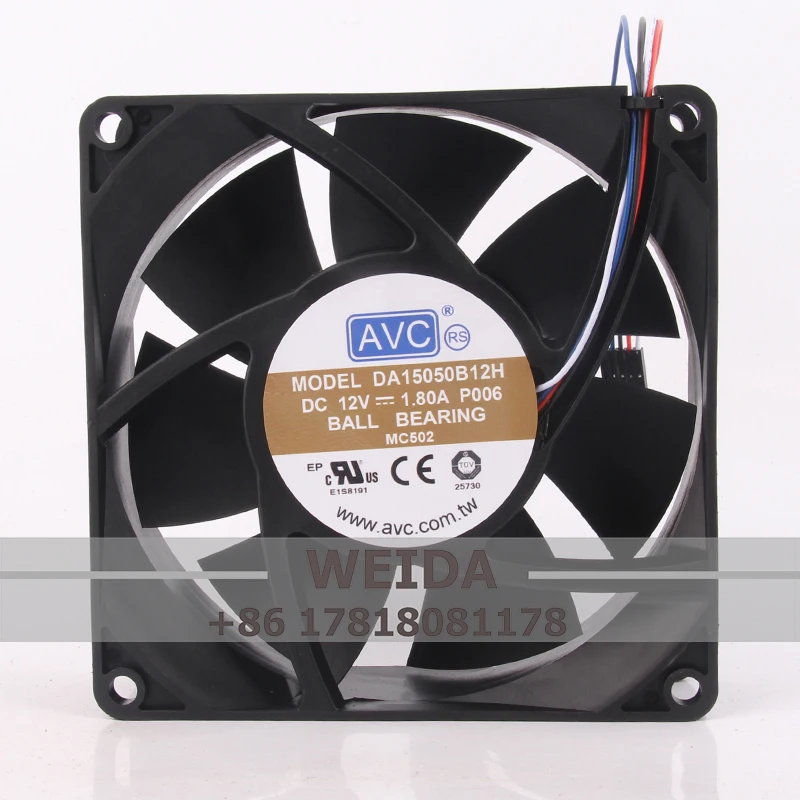 

DA15050B12H Case Cooling Fan for AVC 24V 48V DC12V 1.8A EC AC 150x150x50mm 15CM 15050 Large Air Volume Temperature Control PWM